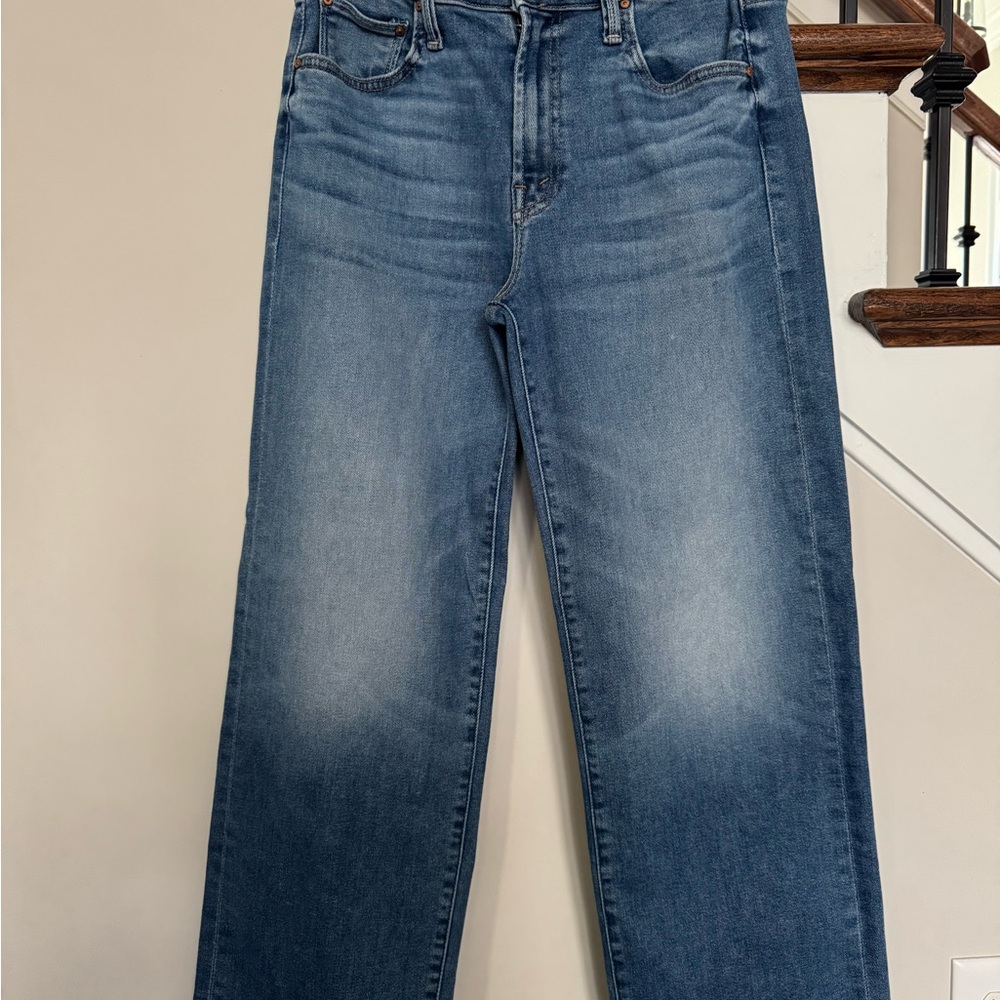 MOTHER Rambler Denim with Copper Button Detail